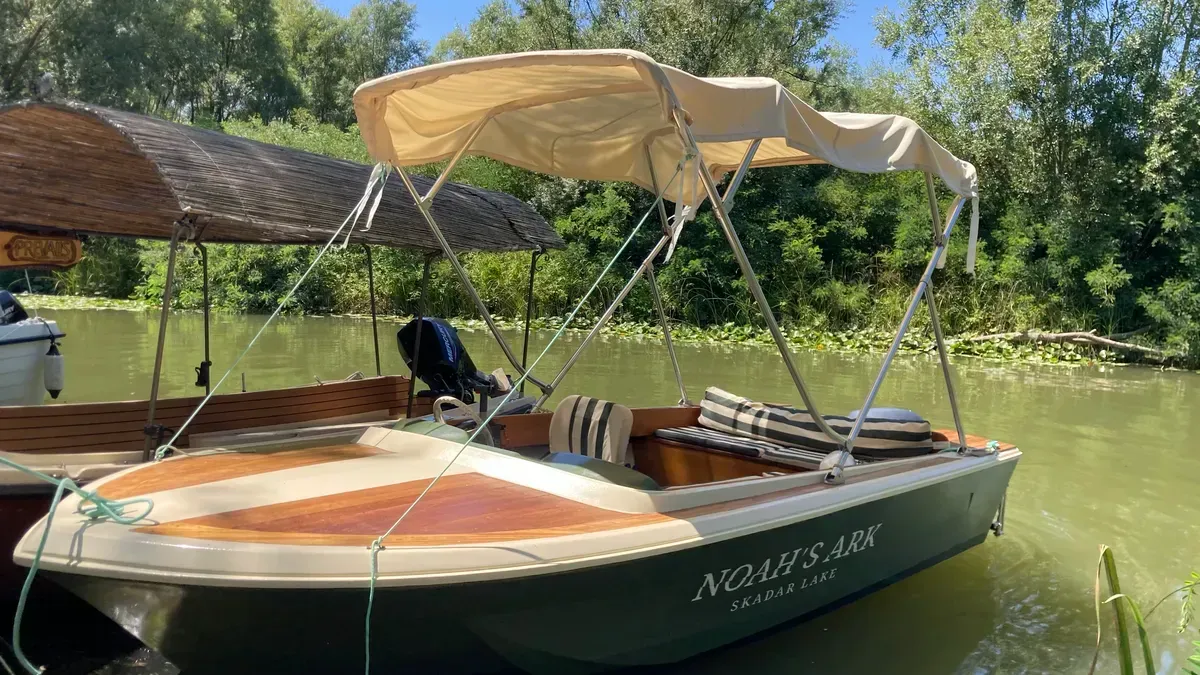Fast sport boat on Skadar Lake